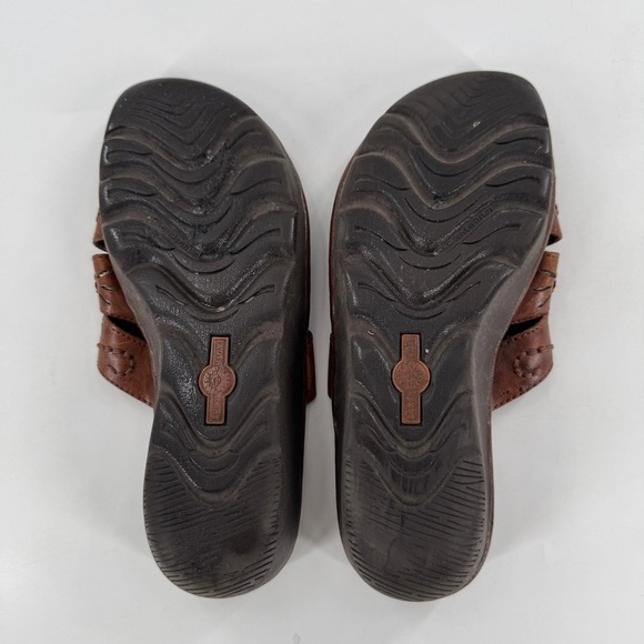 Earth Spirit Pine Womens Brown Leather Floral Cutout Wedge Sandals Size 7.5 - Picture 8 of 8